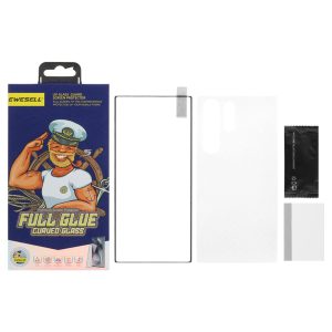 گلس شیشه ای خم فول چسب Full Cover EWESELL درجه یک با برچسب محافظ پشت گوشی مدل Samsung Galaxy S23 Ultra پکدار - گوشی سامسونگ Galaxy A05 موبایل سرا فروش تلفن همراه و لوازم جانبی