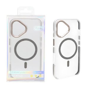 قاب پشت سخت MagSafe اکلیلی Apple iPhone 16 - مشکی - Redmi Note 14 4G موبایل سرا فروش تلفن همراه و لوازم جانبی